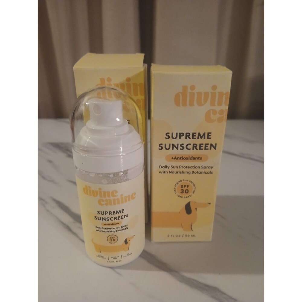 Divine Canine Supreme Sunscreen Sprays SPF 30 Protection For Dogs 2 fl oz-2 pack